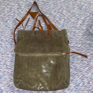 Sorial Gray Snakeskin Pattern Purse